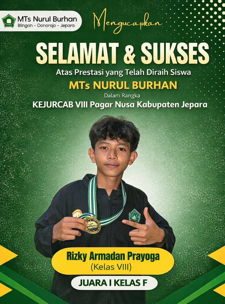 Juara 1 Kelas F KEJURCAB VIII Pagar Nusa Kabupaten Jepara